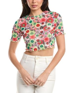 AFRM Isla Crop Mesh T-Shirt - Red
