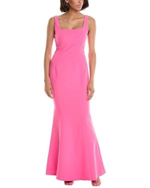 Laundry by Shelli Segal Square Neck Gown - Pink