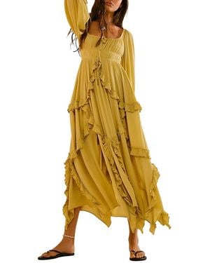 Vincent 3/4-Sleeve Maxi Dress - Yellow