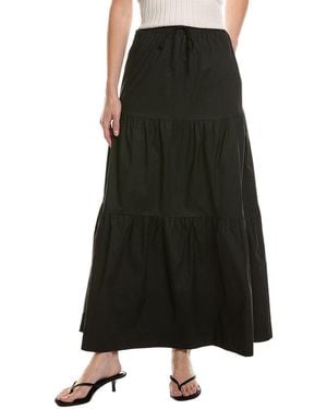 Nia Cora Tiered Maxi Skirt - Black