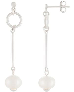 Splendid Silver 7-7.5mm Cultured Freshwater Pearl Earrings - Multicolour