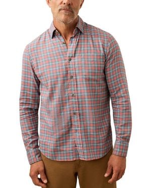 Faherty Movement Brushed Shirt - Red