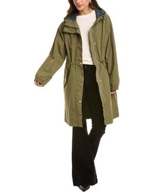 Laundry by Shelli Segal Crinkle Raincoat - Green