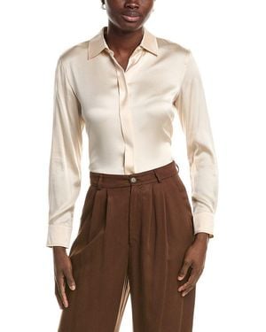 Max Mara Studio Xero Silk-Blend Shirt - Natural