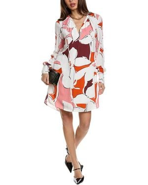 Reiss Tanya Printed Shift Dress - Red