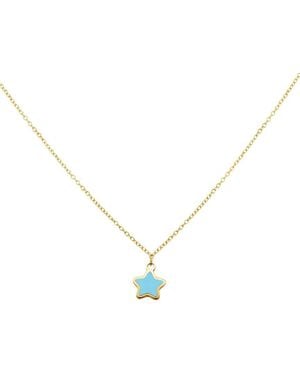 Italian Gold 14K Star Pendant - Metallic