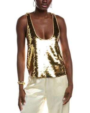 retroféte Mandy Sequin Top - Metallic