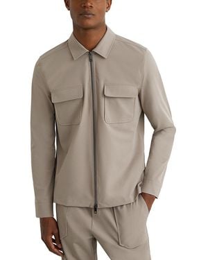 Reiss Ascend Technical Zip T Casual Shirt - Grey