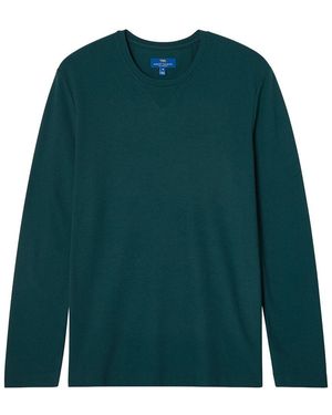 Robert Talbott Kelly Long Sleeve Cotton Crepe T-Shirt - Green