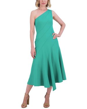 Vince Camuto One Shoulder Solid Maxi Dress - Green