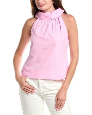 Sail To Sable Cowl Neck Top - Pink
