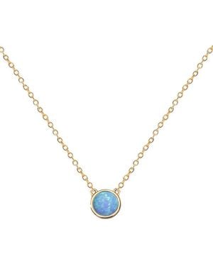 Liv Oliver 18k 2.25 Ct. Tw. Opal Necklace - Metallic
