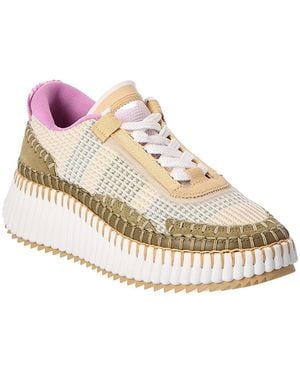 Chloé Nama Suede-trim Sneaker - Pink