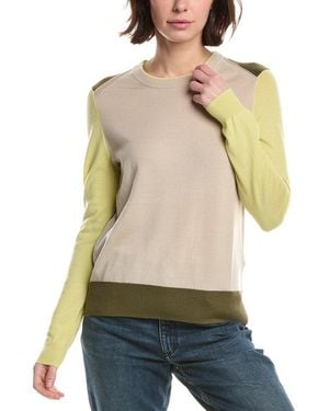 Rag & Bone Taron Colorblocked Wool Jumper - Natural