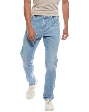Brunello Cucinelli Carrot Fit Light Wash Jean - Blue