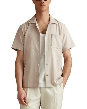 Reiss Nitu Cuban Herringbon Top - Natural