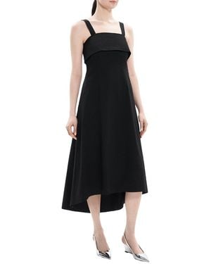 Theory Flap Midi Dress - Black