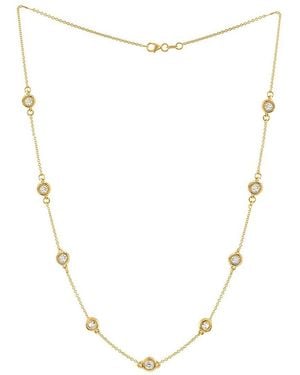 Diana M. Jewels Fine Jewellery 14k 2.26 Ct. Tw. Diamond By The Yard Necklace - Natural