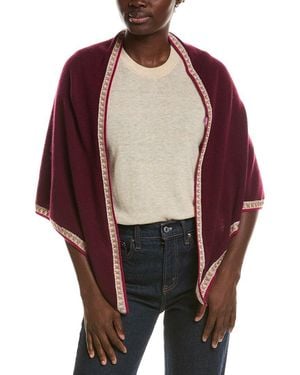 Forte Cashmere Triangle Cashmere Scarf Wrap - Red