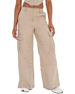 Extro & Vert Cargo Pocket Panel Trouser - Natural