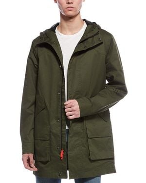 HUNTER Downing Twill Rain Coat - Green