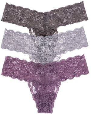 Cosabella 3Pk Never Say Never Lowrider Thong - Purple