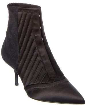 Dolce & Gabbana Corset Satin & Lace Bootie - Black