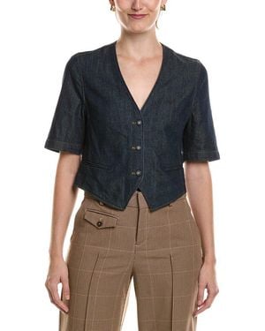 Officine Generale Lubena Denim Top - Black