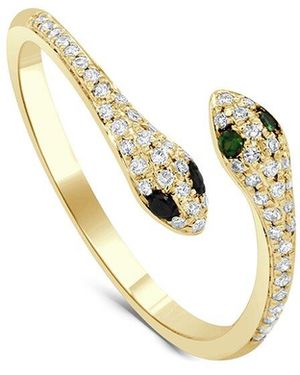 Sabrina Designs 14K 0.22 Ct. Tw. Diamond & Garnet Snake Wrap Ring - Metallic