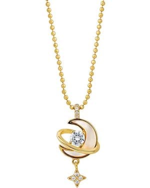 Savvy Cie 14K Plated Pearl Cz Pendant Necklace - Metallic