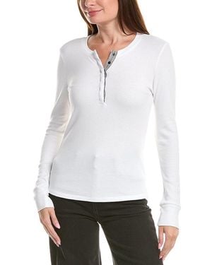 Michael Stars Minnie Fitted Thermal Top - White