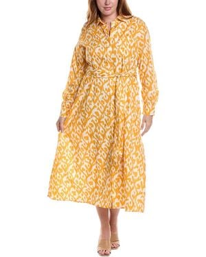 Marina Rinaldi Plus Dalmata Shirtdress - Yellow