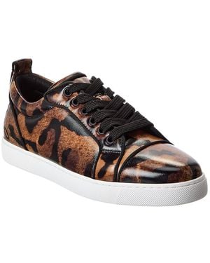 Christian Louboutin Fun Louise Junior Leather Sneaker - Brown