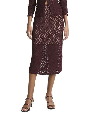 Vince Floral Smocked Skirt - Purple