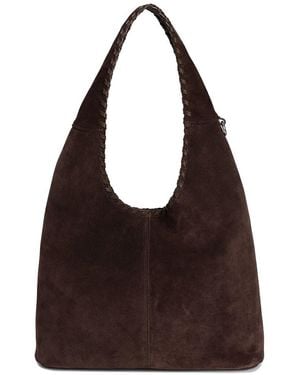 Tiffany & Fred Paris Suede Hobo Bag - Brown