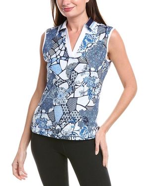 Johnny Was Bee Active Basic Polo Tank - Blue