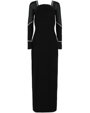 Givenchy Crystal Embellished Crepe Gown - Black