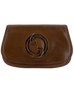 Gucci Brown Leather Blondie Clutch (authentic Pre-loved)