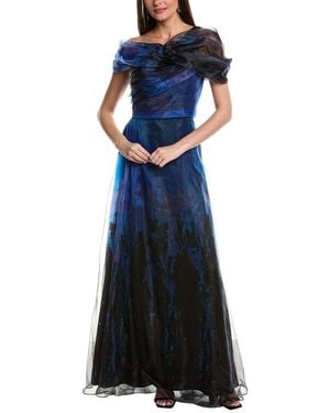 Rene Ruiz Organza Gown - Blue