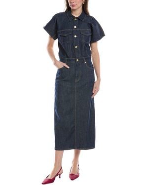 Ganni Denim Midi Dress - Blue