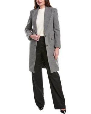 Michael Kors Melton Chesterfield Wool Coat - Black