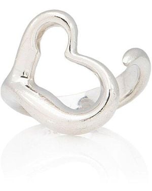 Tiffany & Co. Silver Elsa Peretti Open Heart Ring (authentic Pre-loved) - White