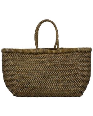 Dragon Diffusion Triple Jump Small Leather Tote - Brown
