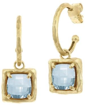 Reiss 14K 9.50 Ct. Tw. Diamond & Topaz Charm Earrings - Metallic