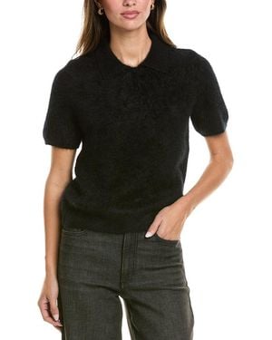 Rag & Bone Jada Brushed Cashmere Polo Jumper - Black