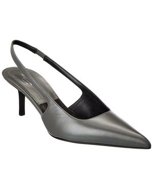 Michael Kors Emma Leather Slingback Pump - Metallic