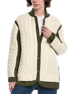 Rag & Bone Winnie Mixed Media Wool-Blend Jacket - Natural