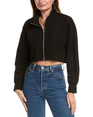 AREA STARS Waffle Crop Jacket - Black