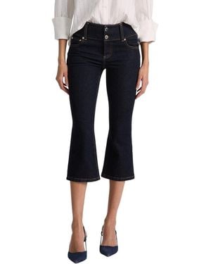 Alice + Olivia Kai Low-Rise Capri Jean - Blue