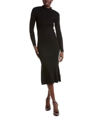Tahari Mock Neck Sweaterdress - Black